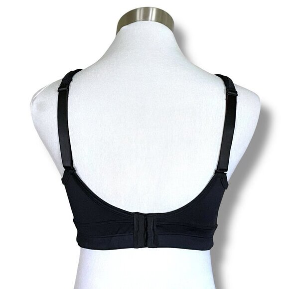 Isis Womens Sports Bra Sz Large Black Wireless CoolMax Full Coverage Gym Workout - Picture 4 of 7